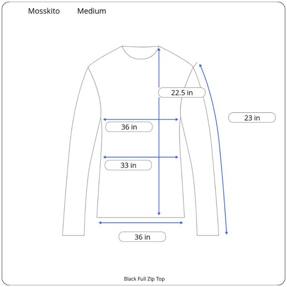 MOSSKITO Zip-Up Fitted Black Top in Size Medium - Picture 4 of 4